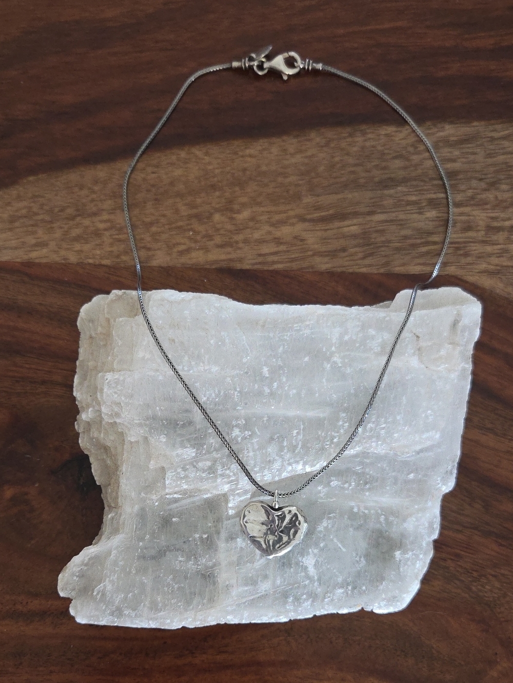SILPADA N1727 Hammered Oxidized Sterling Silver Heart Pendant Necklace